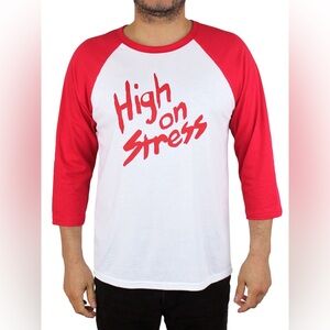 High on Stress baseball T